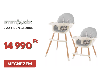 Gyerek etetőszék tálcával és kosárral 