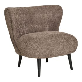 Covelo fotel, bouclé, barna-fekete
