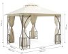 Bézs pavilon 3x3 méteres