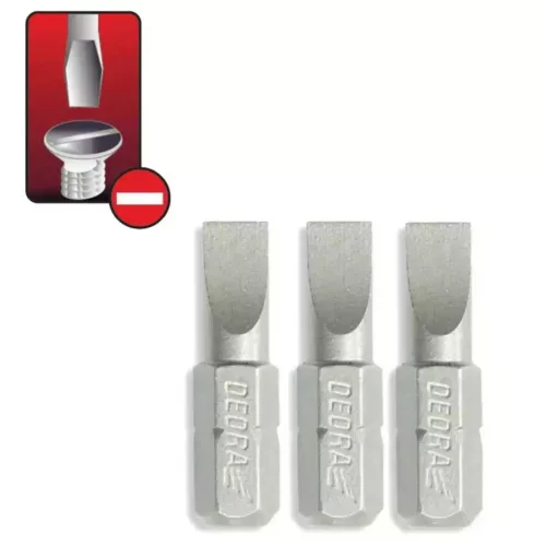 Csavarhúzó bitek lapos SL 5,5x25mm, 3db/bliszter