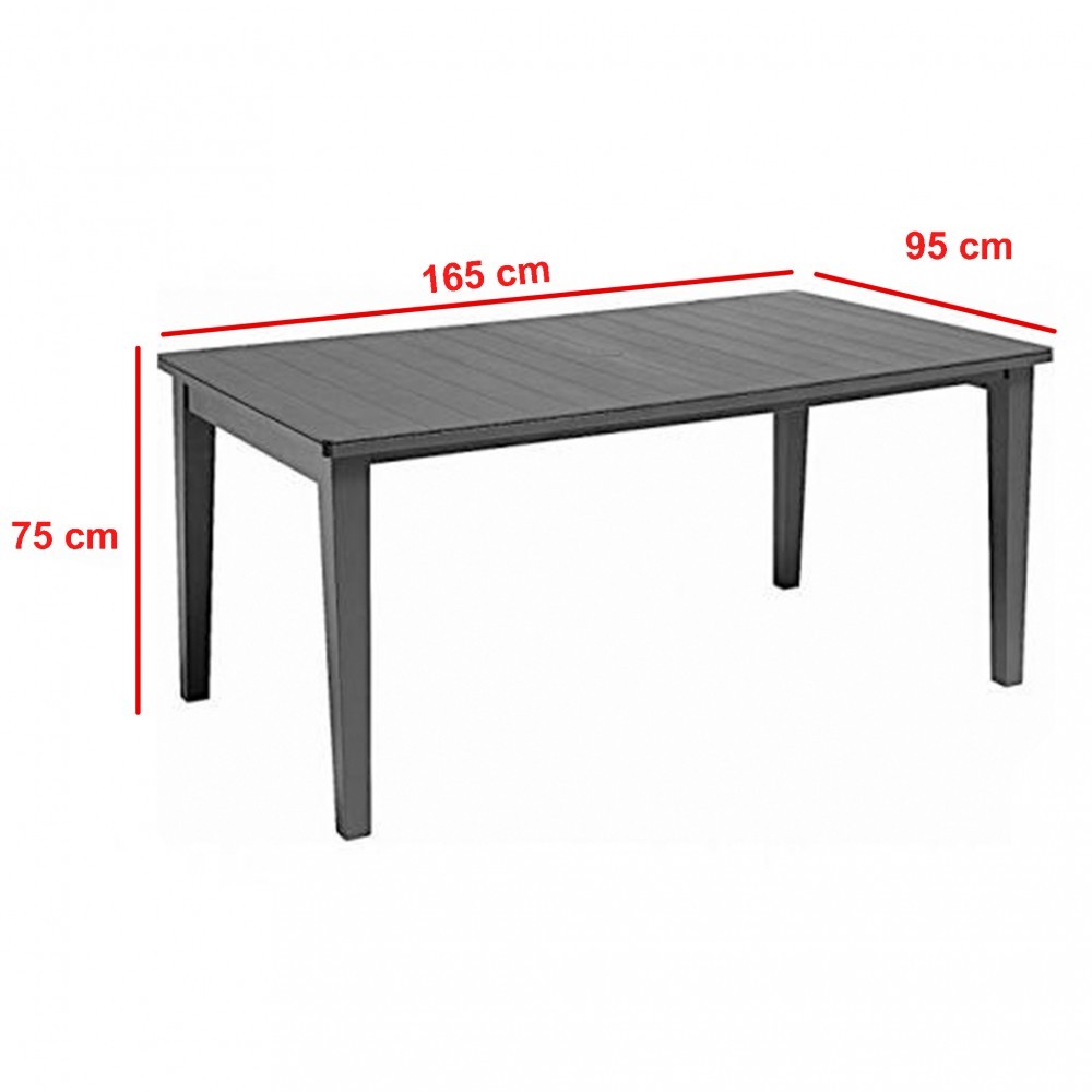 Fubiza 4+1 kerti bútor garnitúra szett | Homelux Curver Fubiza 4+1 kerti bútor garnitúra szett grafit színben