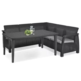 Corfu Relax kerti bútor garnitúra futura asztallal grafit