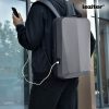 Axen merevített Usb-s laptop hátizsák szürke