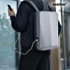 Axen merevített Usb-s laptop hátizsák ezüst