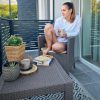 Salvador műrattan kerti bútor szett cappuccino