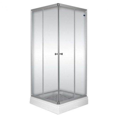 Szögletes zuhanykabin átlátszó üveggel erősített akril zuhanytálcával