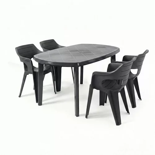 Lino 4+1 kerti bútor garnitúra szett grafit