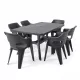 Natalie 6+1 kerti bútor garnitúra szett grafit