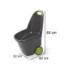 Easy go xl műanyag kerti talicska 62l szürke-világos zöld