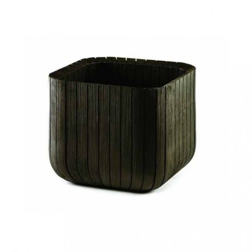 Large Cube Planter virágtartó barna színben