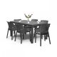 Evody 6+1 kerti bútor garnitúra szett grafit