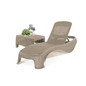 Atlantic kerti nyugágy set Corfu asztallal cappuccino