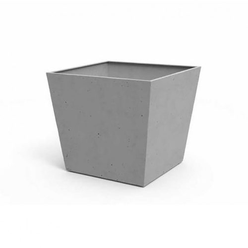 Beton szögletes műanyag virágcserép 48 cm világosszürke