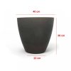 Beton kerek műanyag virágcserép 40 cm sötétszürke