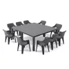 Florin 10+1 kerti bútor garnitúra szett grafit