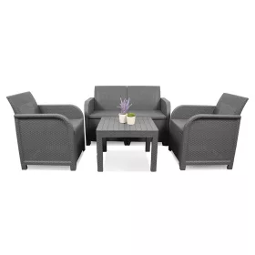 Sanremo kerti bútor szett chicago asztallal szürke