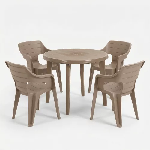 Bellara 4+1 kerti bútor garnitúra szett cappuccino