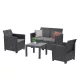 Claire VI 4 személyes kerti bútor garnitúra orlando asztallal grafit