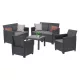 Claire VI 6 személyes kerti bútor garnitúra orlando asztallal grafit