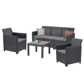 Claire VI 5 személyes kerti bútor garnitúra orlando asztallal grafit
