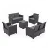 Claire IV 6 személyes kerti bútor garnitúra vigo tárolós asztallal grafit
