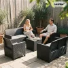 Claire V 7 személyes kerti bútor garnitúra vigo tárolós asztallal grafit
