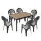 Lagos 6+1 kerti bútor garnitúra szett kőris-grafit