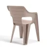 Bilbao iowback műanyag kartámaszos kerti szék cappuccino