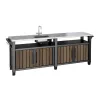 Decocoat unity chef műanyag kerti grill asztal 415l dió