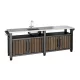 Decocoat unity chef műanyag kerti grill asztal 415l dió