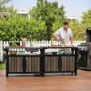 Decocoat unity chef műanyag kerti grill asztal 415l dió