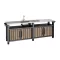 Decocoat unity chef műanyag kerti grill asztal 415l kőrisfa