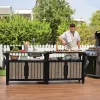 Decocoat unity chef műanyag kerti grill asztal 415l kőrisfa