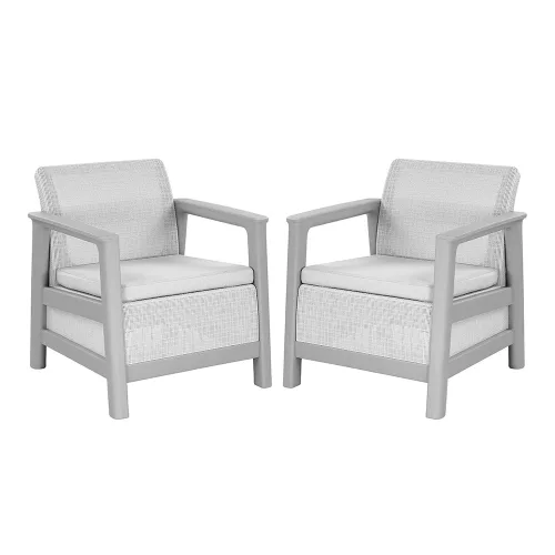 Scandi linea duo kerti fotel hamuszürke-világosszürke