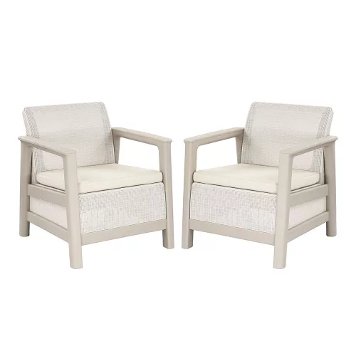 Scandi linea duo kerti fotel kavicsszürke-bézs