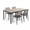 Porto Nova 160 4+1 kerti bútor garnitúra szett kőris-grafit