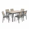 Porto Nova 160 6+1 kerti bútor garnitúra szett kőris-grafit