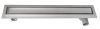 Inox padlóösszefolyó 76x14 cm