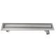 Inox padlóösszefolyó 76x14 cm