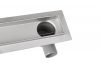 Inox padlóösszefolyó 76x14 cm