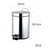 Simple Line Szemetes 12L kerek