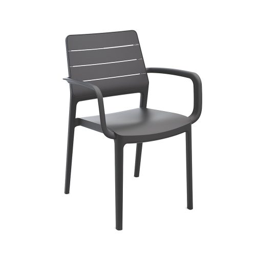 Porto kartámaszos műanyag kerti szék grafit