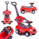 Ride-on ráülős kisautó járókerekes tolókocsi fogantyú hangok piros