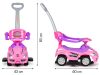 Ride-on autó tolóautó 3 az 1-ben deluxe fogantyúval és zenélő panellel rózsaszín