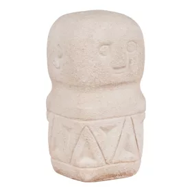 Asztali dekoráció, cement, bézs, 5,5x5,5x10 cm