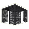 LUXE Lamellás oldalpanel R 90x218cm 3 m-ig antracit