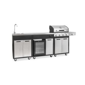 BR-K4PLUS komplett kerti grillpult 4-1 égős