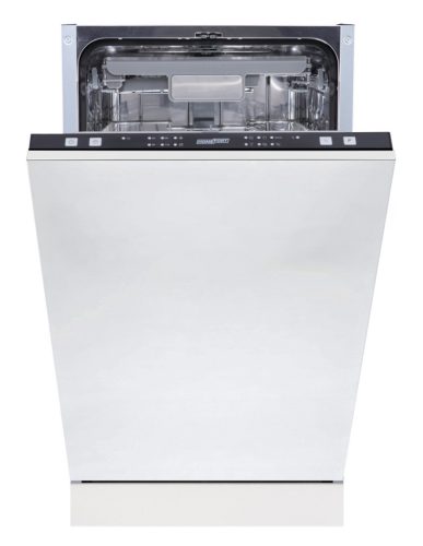 HOMEFORT HMGB0421B Beépíthető mosogatógép,,10 teríték,9 L,6 prog.,47 dB,D,Felső evőeszk.,45 cm , Autom.ajtónyit.