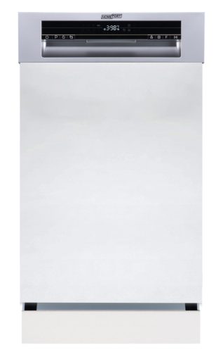 HOMEFORT HMGF0421DS Beépíthető mosogatógép,10 teríték,8.5 L,8 prog.,47 dB,D,Felső evőeszk.,45 cm,Digit.kijelző, Autom.ajtónyit.