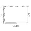 Ambient Line AMD2 tolós zuhanyajtó két fal közé 120x200 cm